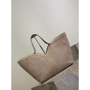 YSL Y minimalist shoulder storage tote summer resort beach tote with detachable clutch - 图片 3