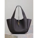 YSL Lee 5A7 bea shoulder shopping tote in pebbled calfskin
