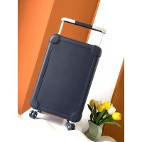 Hermes RMS telescopic cabin cargo suitcase/wheeled case in canvas and leather trim