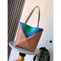 large Loewe minimalist puzzle tote spacious bucket handbag summer resort beach tote - 图片 7