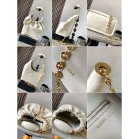 Loewe small squeeze ruched shoulder tote bag bucket handbag with signature donut chain - 图片 5