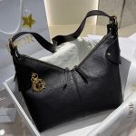 vintage Dior quilted halfmoon shoulder hobo tote underarm crikled baguette in dual size