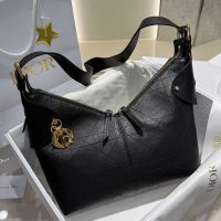 vintage Dior quilted halfmoon shoulder hobo tote underarm crikled baguette in dual size