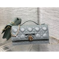 quilted Dior top handle cosmetic smartphone holder clutch sling croosbody flap messenger - 图片 3
