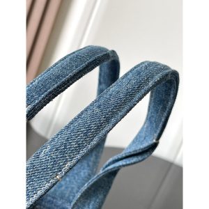 Celine multi-pockets commuter denim tote large capacity shopper handbag - 图片 6