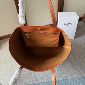 dual size Celine medium small cabas canvas shoulder shopping tote spacious storage bag - 图片 7