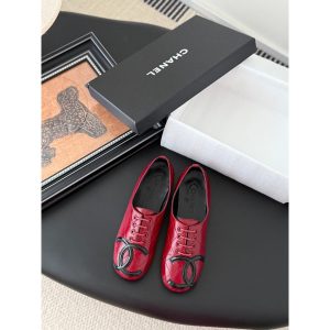 Chanel vintage quilted laceup flat sneaker loafer size35-40