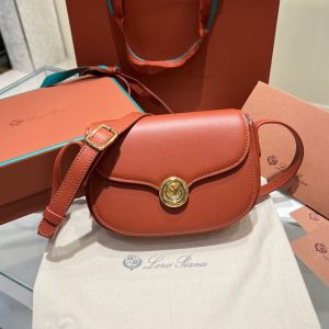 Loro Piana small Ghiera Shoulder Bag sling crossbody flap saddle messenger in structured shape - 图片 5