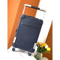 Hermes RMS telescopic cabin cargo suitcase/wheeled case in canvas and leather trim