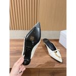 Balmain women's kitten-heel halfdrag sandal pointed casual heel mules size35-40 - 图片 9