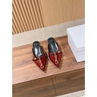 Balmain women's kitten-heel halfdrag sandal pointed casual heel mules size35-40 - 图片 5
