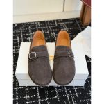 The row suede flat slipon Monk-Strap loafer boat shoes size35-40
