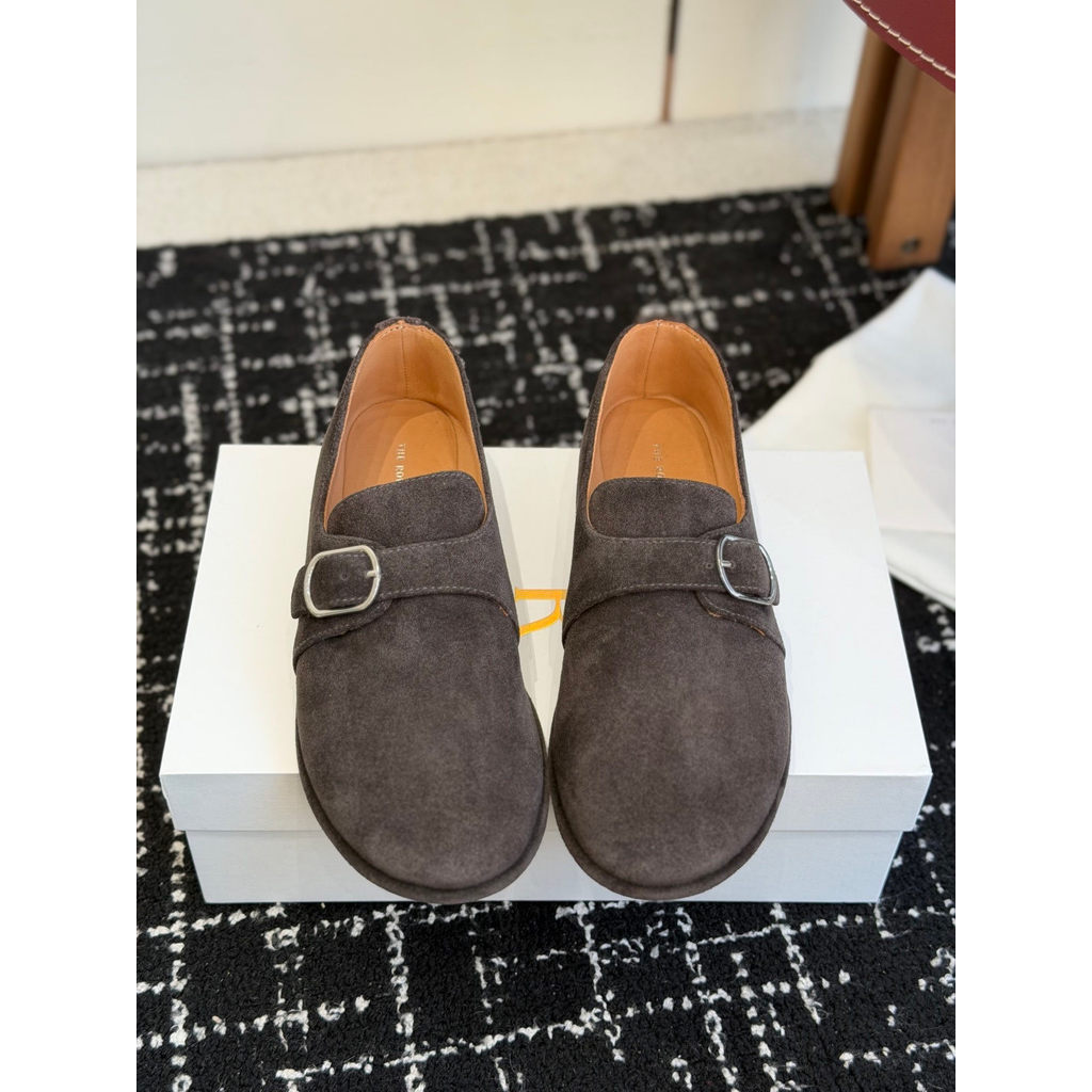 ph-11134201-820li-mpa94m95jb4031.jpg The row suede flat slipon Monk-Strap loafer boat shoes size35-40 - 图片 1