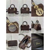 refined small Dior D-joy east-west shopper handbag quilted storage tote in lambskin - 图片 7