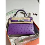 ostrich Hermes mini kelly pochette GHW full handmade boutique inclusion
