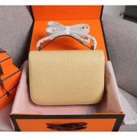 Hermes constance 24 shoulder messenger flap GHW-croco-effect calfksin boutique inclusion