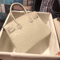ostrich hermes Jaune Citron Birkin30 handbag GHW full handmade boutique inclusion