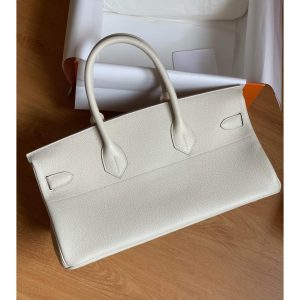 Hermes Shoulder Birkin 42cm tote handbag-craie calfskin full handmade boutique package