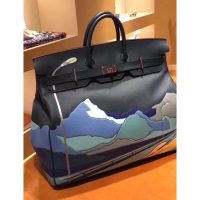 Limited Edition Hermes HAC Birkin 50 weekender Travel tote Bag PHW full handmade boutique package