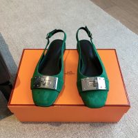 Hermes suede ballet flat slingbacks daily slip-on pump size35-42