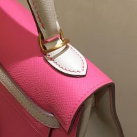 epsom Hermes kelly 25 bicolor handbag GHW full handmade boutique package