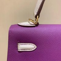 epsom Hermes kelly 25 bicolor handbag GHW full handmade boutique package