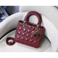 Dior compact lightweight shopping tote bag elegant five-grids handbag with embellished charm - 图片 4