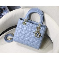 Dior compact lightweight shopping tote bag elegant five-grids handbag with embellished charm - 图片 7