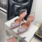 Pre-order amina muanddi women's pointed slingback heel pump slip-on tide wedding party shoes 35-40