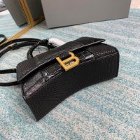 Balenciaga crocodile-grainy hourglass top-handle handbag crossbody flap messenger full packaging - 图片 2