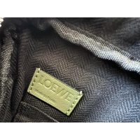 Loewe neutral military messenger flap shoulder crossbody case camera bag with jacquard strap - 图片 6
