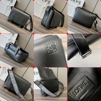 Loewe neutral military messenger flap shoulder crossbody case camera bag with jacquard strap - 图片 8
