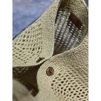 YSL Raffia resort beach tote holiday holdall storage handbag shoulder shopper tote - 图片 8