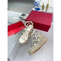 Valentino rockstud wedge espadrilles platform ankle strapped sandal size35-42 - 图片 7