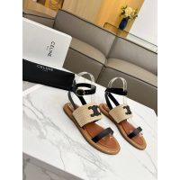 Celine raffia flat summer sandal gradiator combat Roma sandal vintage strapped sandal size35-41 - 图片 9