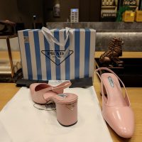 Prada chunky-heel slingback pump in patent leather size 35-40