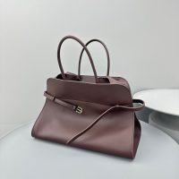 The Row margaux 15 belt capacious shoulder tote vacation carryall handbag luggage beach tote - 图片 3