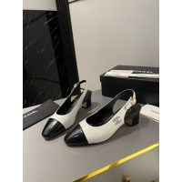 Chanel chunky heel slingback pump size 35-40 4.5CM height