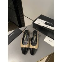Chanel kitten-heel slingback pump flat ballerina shoes size 35-40