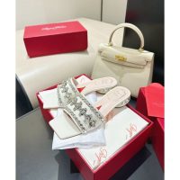 Roger RV crystal-detailed flat sandal slipper stylish sandy beach shoes size35-42 - 图片 2