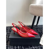 Alaia kitten heel slingback sandal pointed mesh pump slipon influencer nightclub heel size35-41 - 图片 8