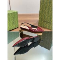Gucci pointed flat slingback ballet shoes daily flat pump sandal in patent leather size35-40 - 图片 2