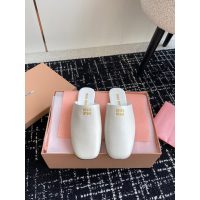 Miumiu suede slide mules half drag shoes summer flap sandal indoor healthy slipper size35-42 - 图片 4