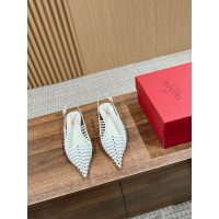 Valentino kitten heel slingback pump mesh heel sandal bride wedding party footwear size35-40 - 图片 6