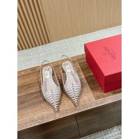 Valentino kitten heel slingback pump mesh heel sandal bride wedding party footwear size35-40 - 图片 7