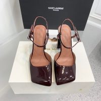 Amina muaddi strapped chunky heel pump slipon summer heel sandal dinner party shoes size35-42 9.5cm - 图片 7