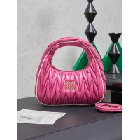 Miu miu matelasse wander half-moon hobo tote/crssobody shoulder bag