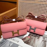 epsom Hermes constance elan shoulder flap bag full handmade boutique inclusion