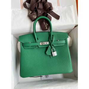 Togo Hermes birkin 25 top-handle handbag GHW full handmade boutique inclusion