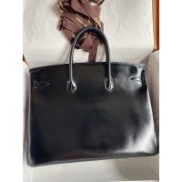 Hermes Birkin 35 top-handle handbag-box leather gun hardware full handmade boutique inclusion - 图片 7